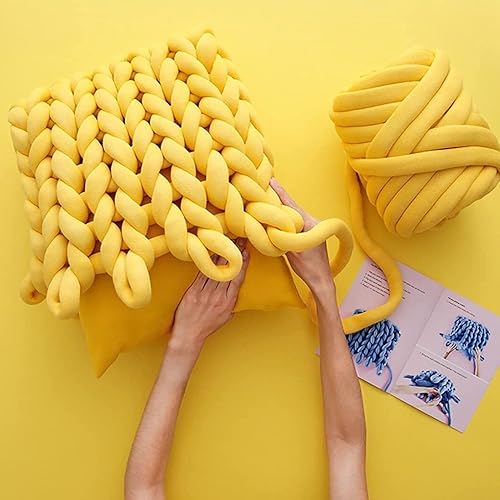 Miniatura 2 de Hilo grueso para tejer con brazo gigante para manta de nudo trenzado, hilo tubular grande torcido grande, hilo tubular suave extra grueso, hilo de