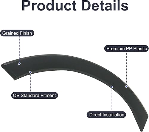 Miniatura 13 de Moldura para guardabarros de puerta delantera derecha, panel de arco de rueda, lado del pasajero, compatible con Ford Transit-150 Transit-250