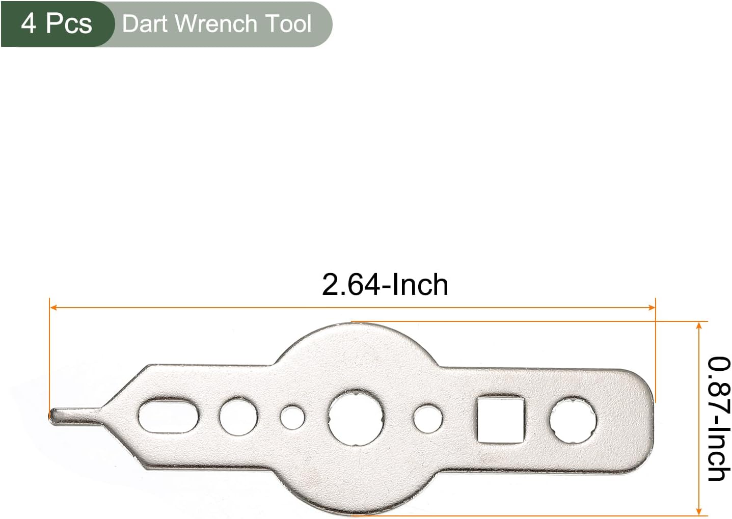 YOKIVE 4 Pcs Dart Wrench Tools, Indoor Outdoor Shaft Tightener Tips Adjuster | Soft Tips, Steel Tips (Silver)