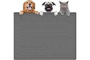 XXXL Non-Slip Pet Feeding Mat for Feline and Canine Foodies: 39.5x29.5 Inches...
