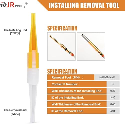 Vista 25 de JRready Herramienta de extracción de instalación de barril sólido M81969 14 03 16 para reparar conectores eléctricos en sistemas de interconexión
