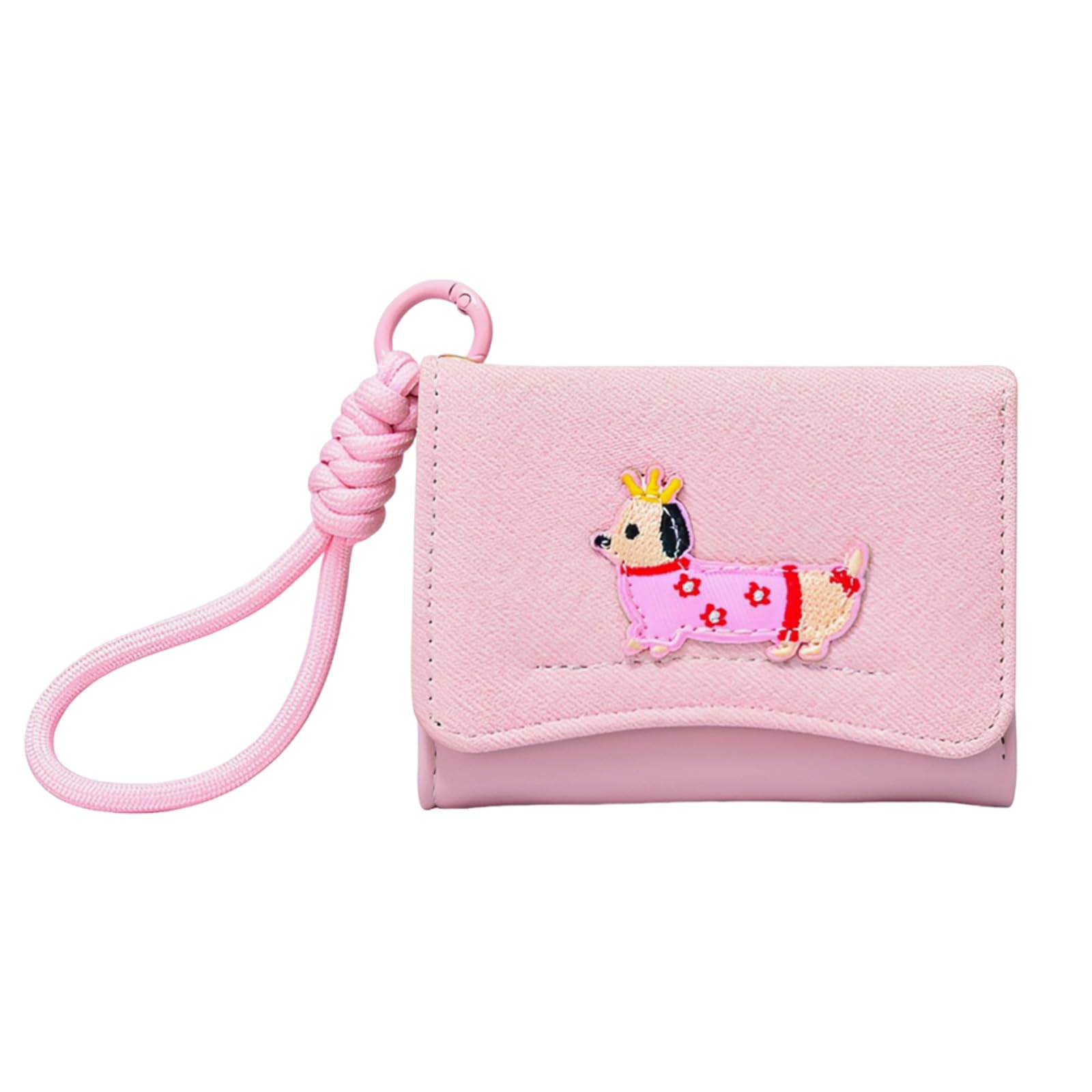 Card Holder Wallet for Women, Small Wallet for Women Mini Purse, Pink PU Fabric Slim Pocket Organizer for Cards and Coins-image-32