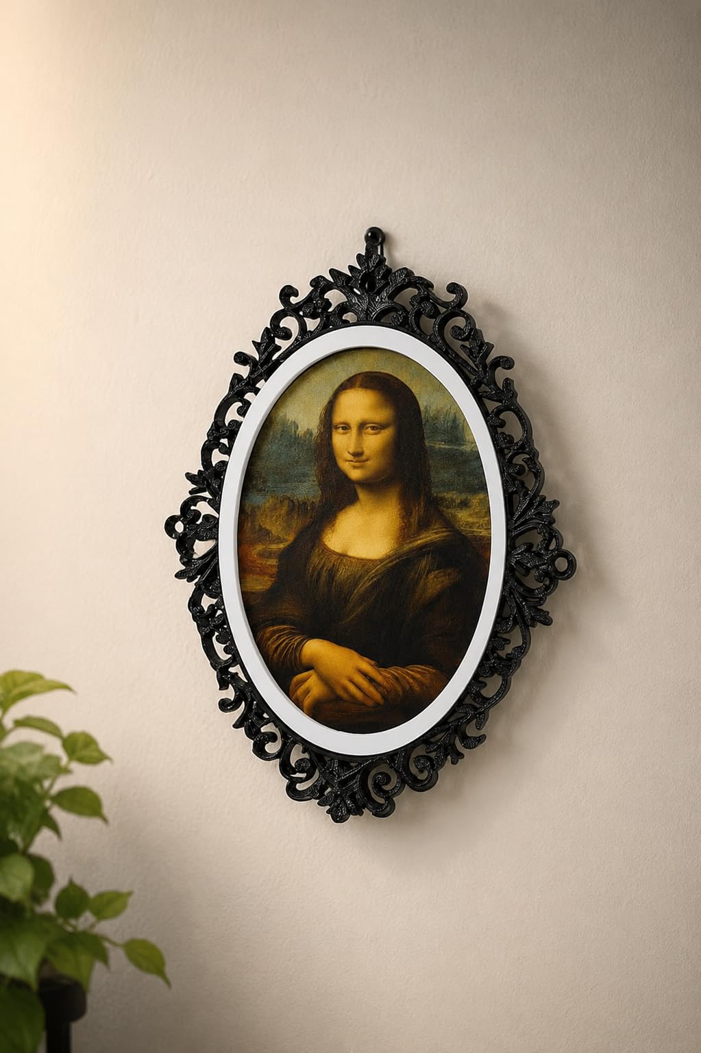 Oval Decorative Photo Frame – 16H × 14W × 0.5D cm | Black & White | Elegant 3D Printed PLA | Vintage Design, Perfect for Home Décor & Gifting-image-35