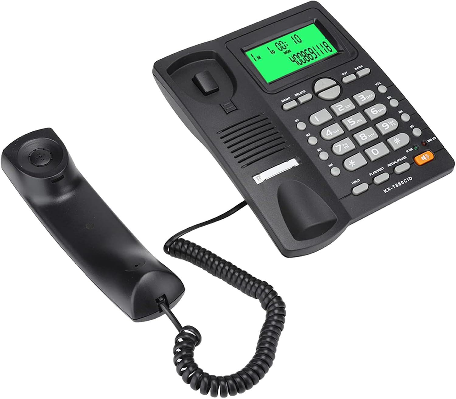 Teléfono de escritorio con cable FOSA función manos libres negro