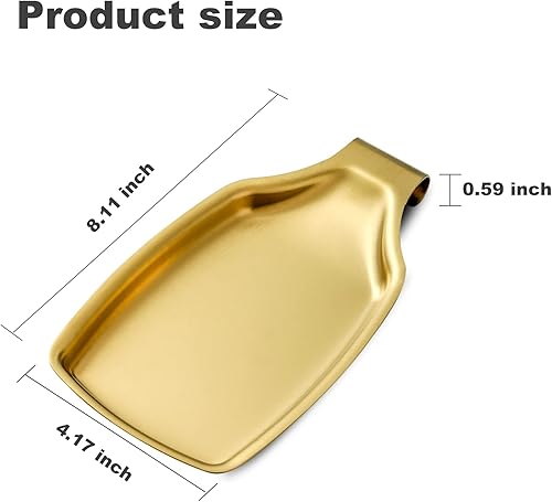 Miniatura 9 de Soporte de cuchara dorado de acero inoxidable para encimera de cocina, soporte para cuchara para estufa, soporte para espátula, utensilio de cocina