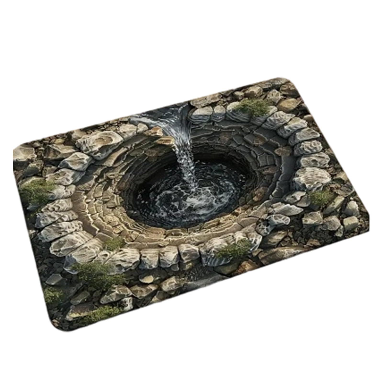 Jazuaiao Modern Absorbent 3D Optical Illusion Rug for Bathrooms and Entryways Quick Dry Indoor Entrance Decors Doormat