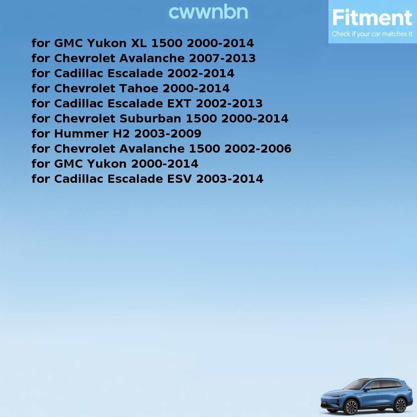 Rear for Chevrolet valanche,Tahoe 2000 2001 2002 2003 2004 2005 2006 2007 2008 2009-2014 for Cadillac Escalade EXT, ESV 2002-2014 Replacement 22863710 Suspension Track Bar 1 PCS