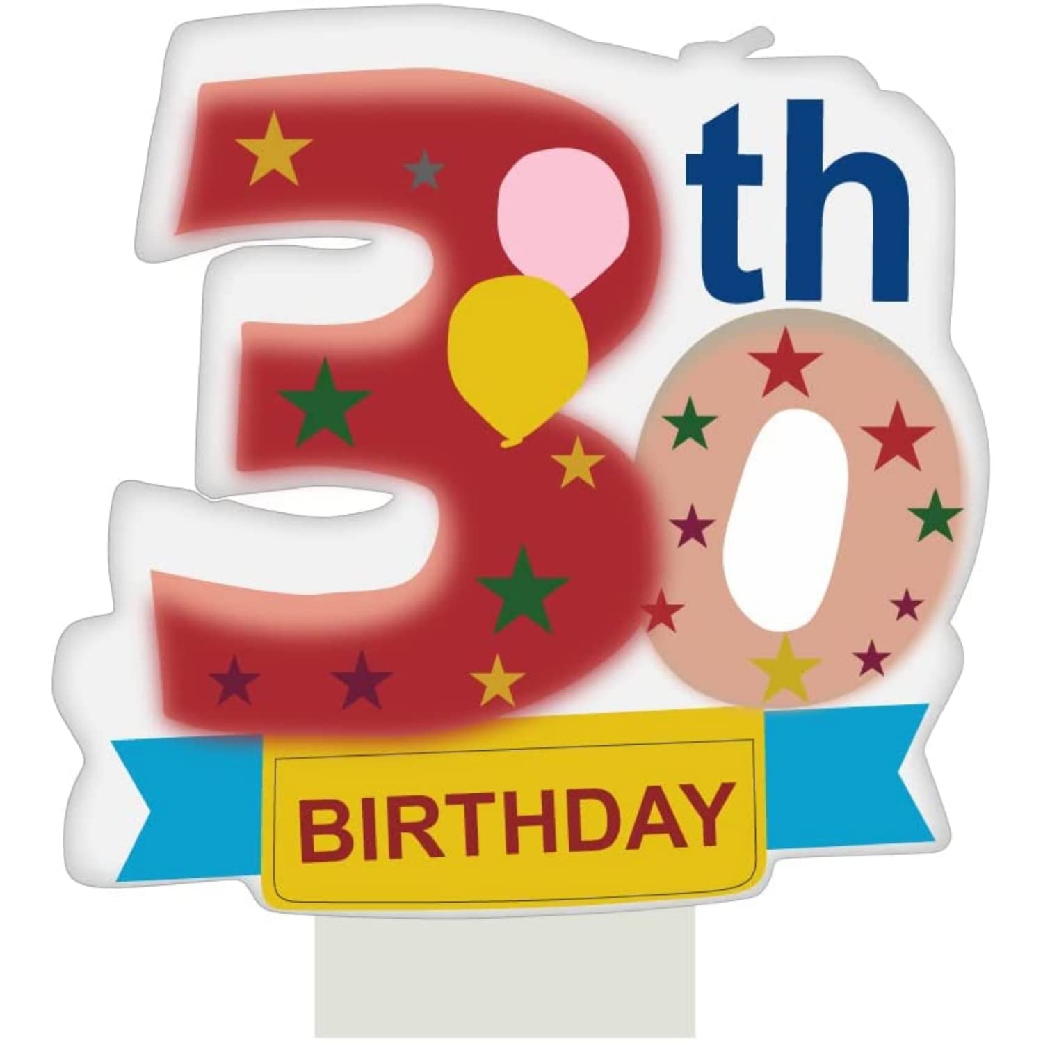 Aex Red Candles 30Th Birthday Candles Number Cake Candles Happy Birthday With Candles Cake Topper For Parties Decoration Birthday Party Wedding Anniversary Celebration Supplies