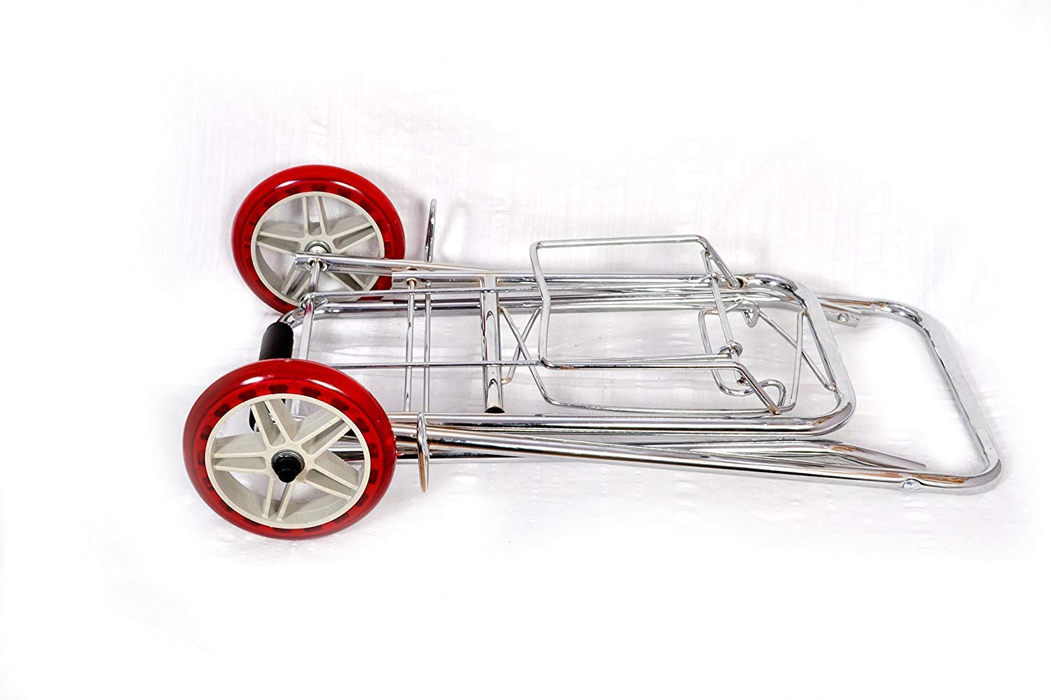 Heavy Duty Stainless Steel Folding Trolley – 2 Wheel Portable Hand Cart – Travel Luggage Carrier Heavy Duty Stainless Steel Folding Trolley – 2 Wheel Portable Hand Cart – Travel Luggage Carrier