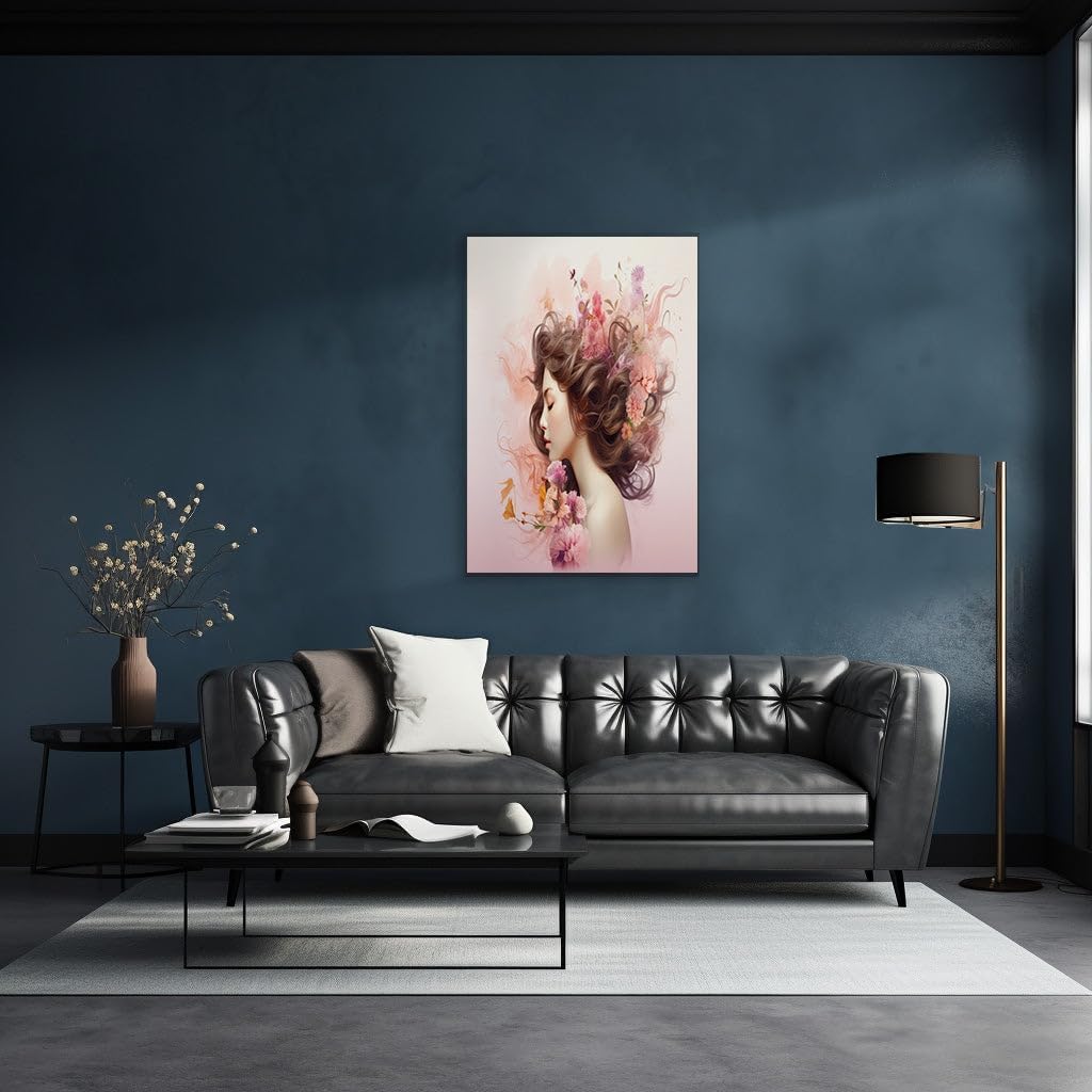 Canvas for Living room. Whispers of Blossoms: Embracing Serenity in a Floral Dreamscape, 27 x 18 inch Canvas Wall Art - Contemporary Masterpieces - Botanical Home Decor - 69x46 cm (27x18 inch)