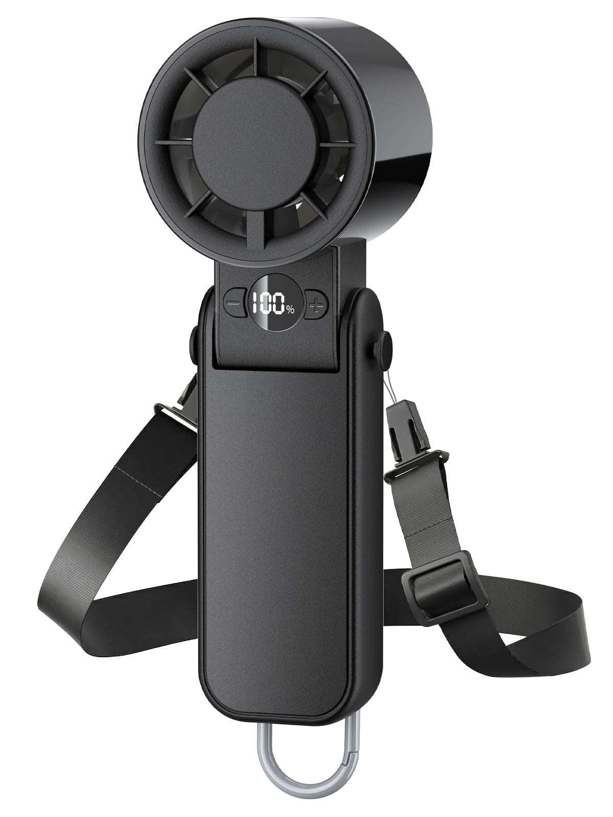 Ventilatore portatile turbo, 100 marce, funzionamento a batteria, ventilatore 3 in 1 con ventola di raffreddamento Air Turbo Tech per attività all'aperto, viaggi, lavoro