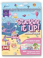 Vista 1 de Craft-Tastic Sticker It Up! - Libro de calcomanías reutilizable para niños, más de 650 calcomanías reposicionables crean diseños en 8 páginas