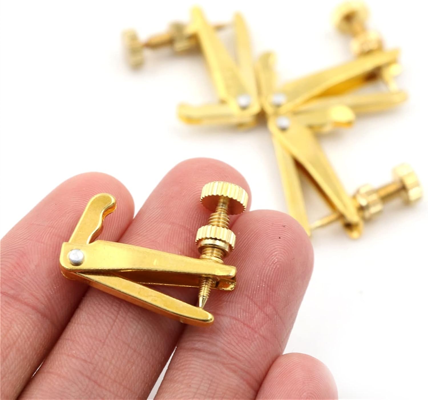 4 Pcs Golden Plated Violin String Tuner Fine Tuner Adjuster Parts Fit 3/4-4/4 Violin Parts Accessories Violin Accessories Professional