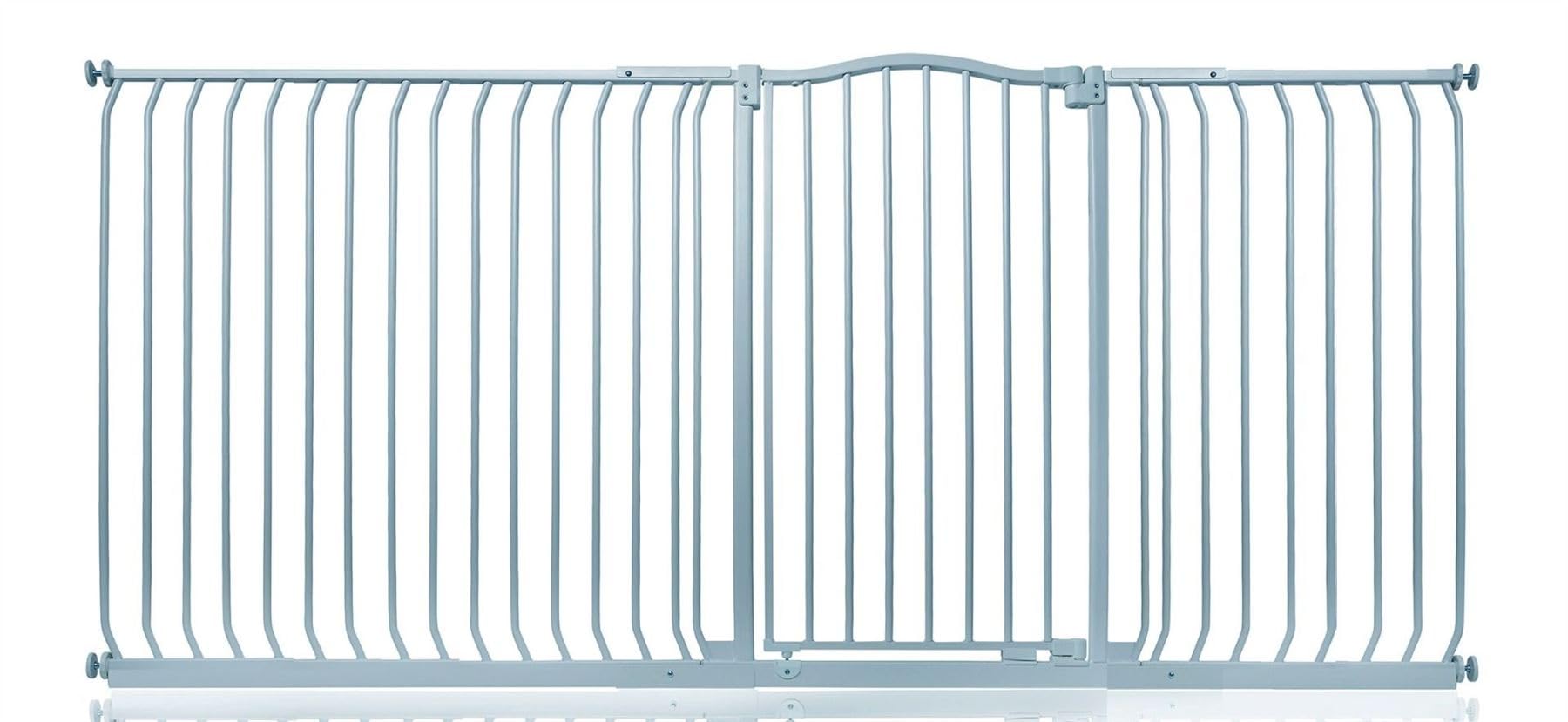 Safetots Extra Tall Curved Top Safety Gate - 100cm Height - 216cm - 225cm Width - Matt Grey - Pressure Fit
