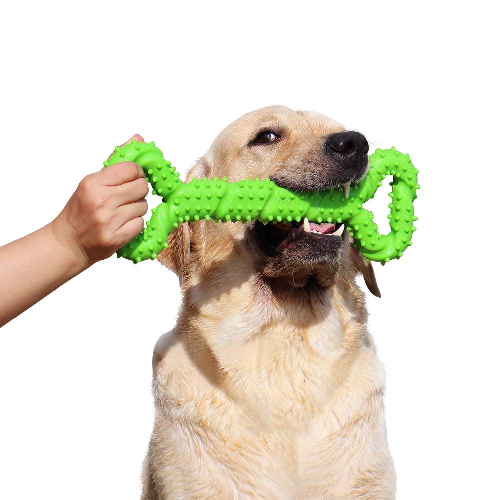 Durable Dog Chew Toys 13 Inch Bone Shape Extra Large Dog Toys with Convex Design Strong Tug Toy for Aggressive Chewers Medium and Large Dogs Tooth