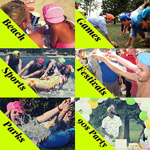 Fanny Pack Hat Nylon| 80S/90S Cap For Men | Retro Cap For Women |Zipper Pocket (Cmyk - Neon Yellow, Turquoise And Magenta) #TOP2