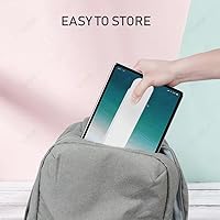 Vista 5 de Funda Portátil para Apple Pencil de 1ª/2ª Generación, Estuche de Almacenamiento Accesorios con Soporte Interior de Silicona (Blanco+Azul)