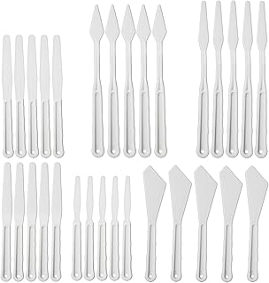 Bright Creations Plastic Paint Palette Knife Set Bulk (30 Pieces) for Art Crafts, Oil Acrylic Painting - Palette Knives