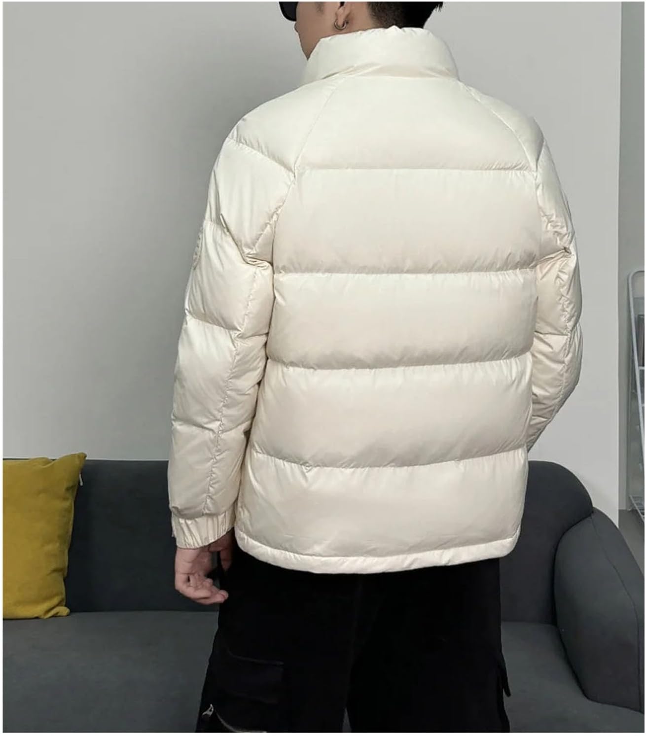 Men's Down Zipper Coat Winter Stand-up Collar Stylish Short Thickened Warm Jacket