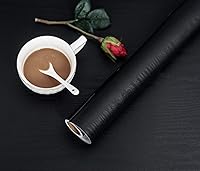 Vista 26 de Abyssaly - Papel de madera negro autoadhesivo despegable y adhesivo, decorativo, de 45 x 255 cm, fácil de limpiar, mejora de grosor, aumenta