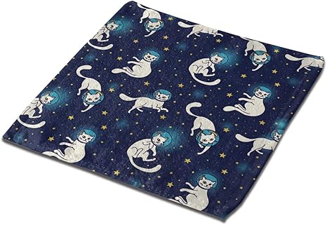 Amazon Co Jp タオル かわいい宇宙猫 フェイスタオル 速乾 超吸水 柔らかい ホーム キッチン