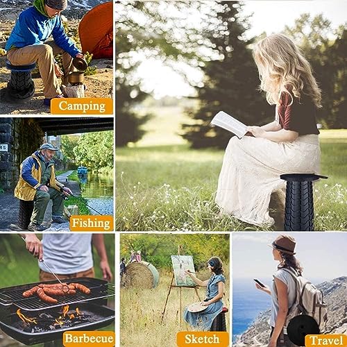 image for Fishboy Upgraded Collapsible Stool for Adults,Portable Retractable Fol