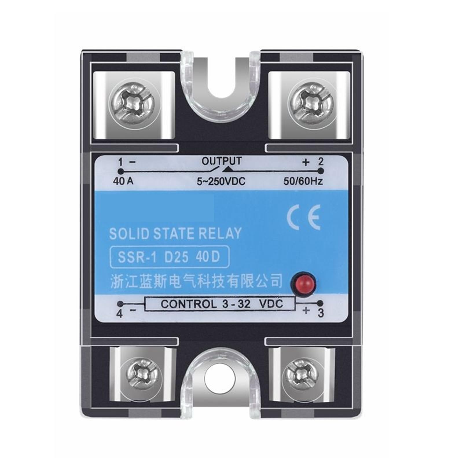 NWPNLXEA SSR-10DD/25DD/40DD/50DD/60DD/80DD/90DD Control SSR Single Phase Solid State Relay 5-220VDC 3-32VDC Solid State Relay(SSR-40DD)