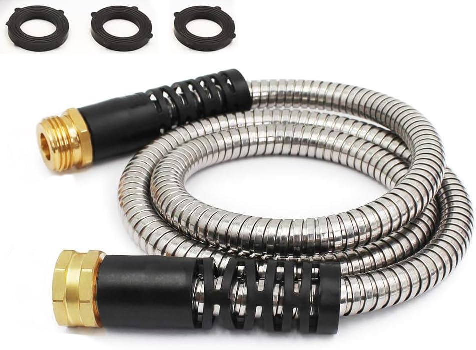 Garden Hose 3 Ft, Stainless Steel Hose, Metal Hose