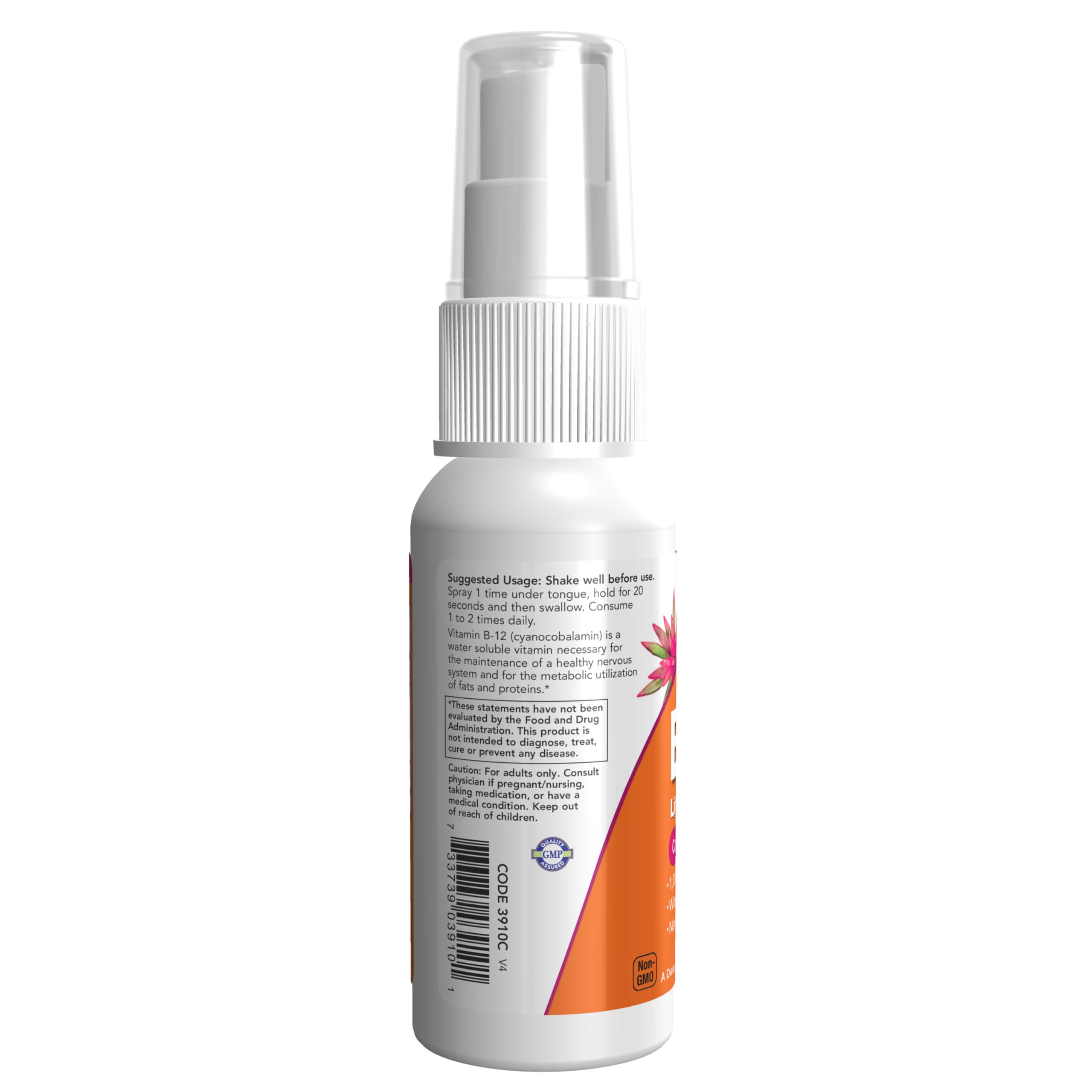 NOW Supplements, Vitamin B-12 Liposomal Spray with Folic Acid, TMG, 2 oz — Amazon image 3