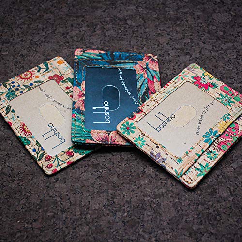 boshiho Card Holder Wallet for Men Women Eco Friendly Slim Minimalist Front Pocket Wallet with 7 Cards Slots for Environmentalist, Travel, Daily Use, Gifts (02-Cork B)4