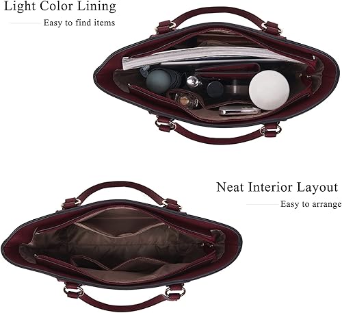 Miniatura 6 de Bolsos de mano para mujer, juego de bolso y cartera, bolsas de hombro grandes, bolsos cruzados, carteras