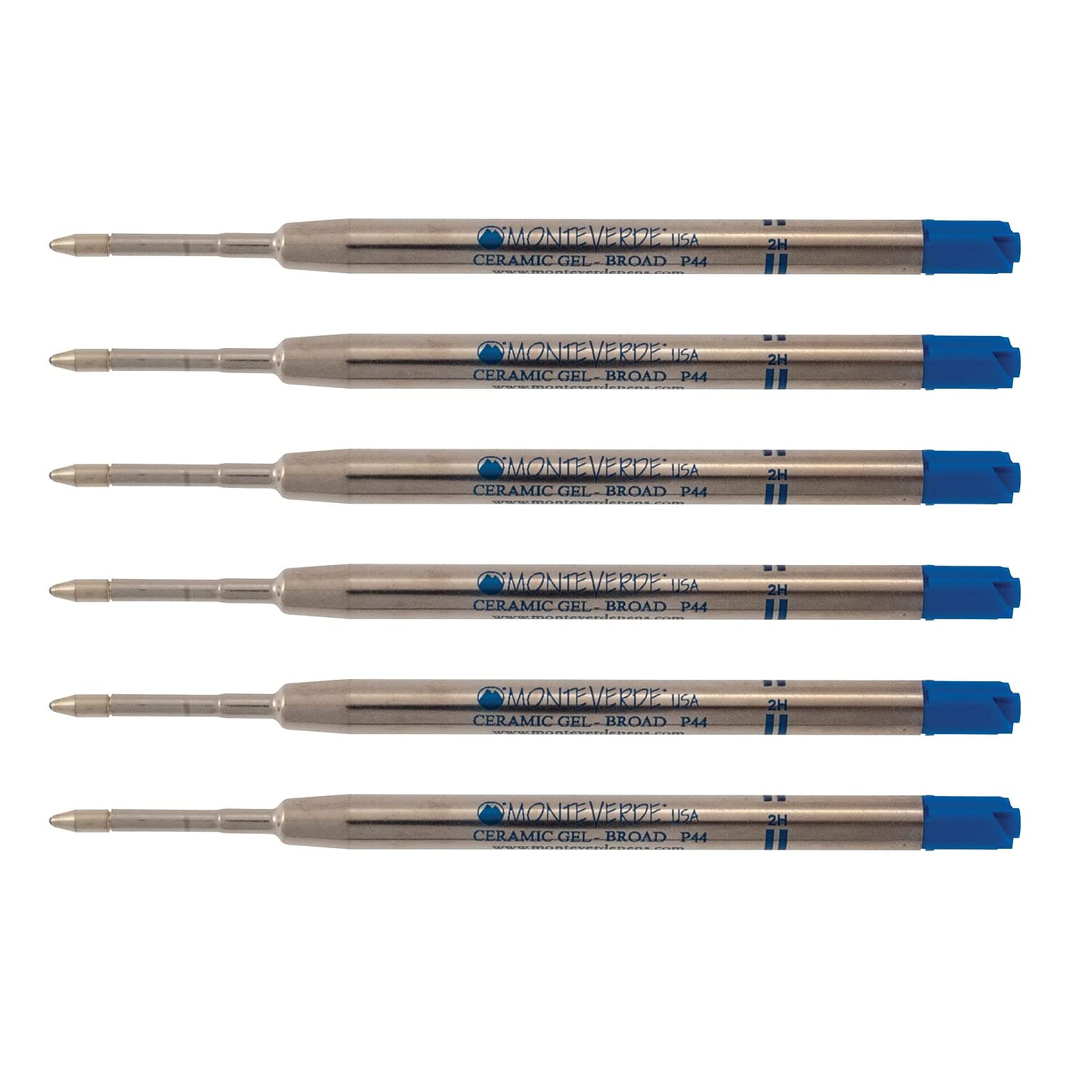 Monteverde Monteverde Ballpoint Pen Refill, Broad Point, Blue Ink, 6 Pack (P443BU)