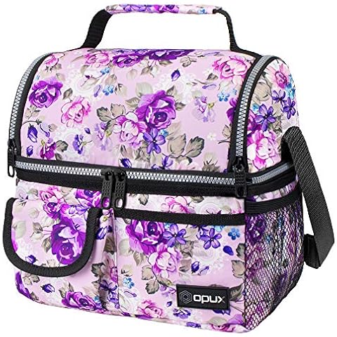 OPUX Insulated Dual Compartment Lunch Bag Cover