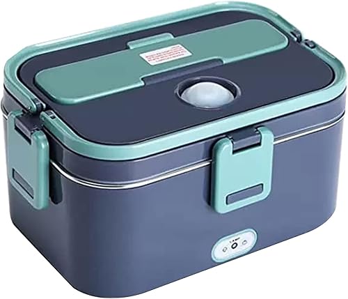 Miniatura 11 de Fiambrera eléctrica de 60 W, calentador de alimentos 3 en 1 (gran capacidad de 1.8L) para coche/camión/hogar/oficina, lonchera térmica con bolsa de