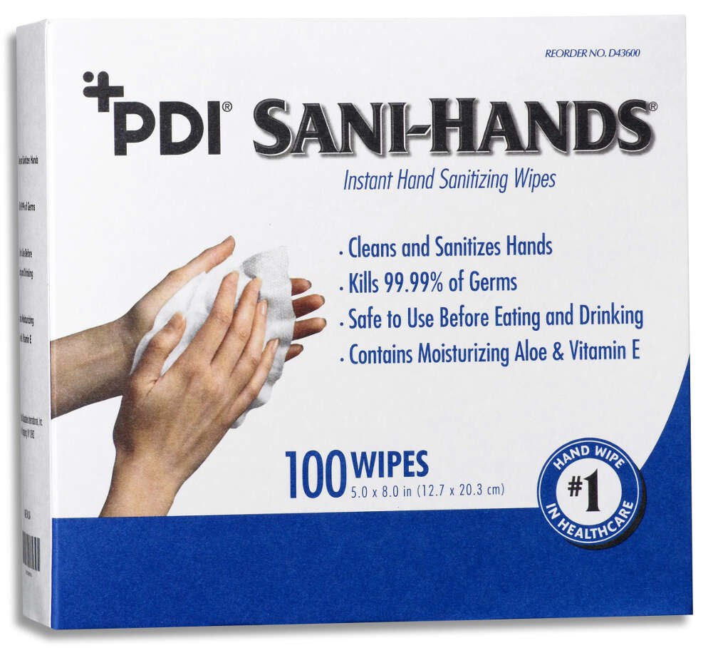Sani-Hands Instant Hand Sanitizing Wipes, 8 x 5.3 Inch, D43600 (Case of 1000)