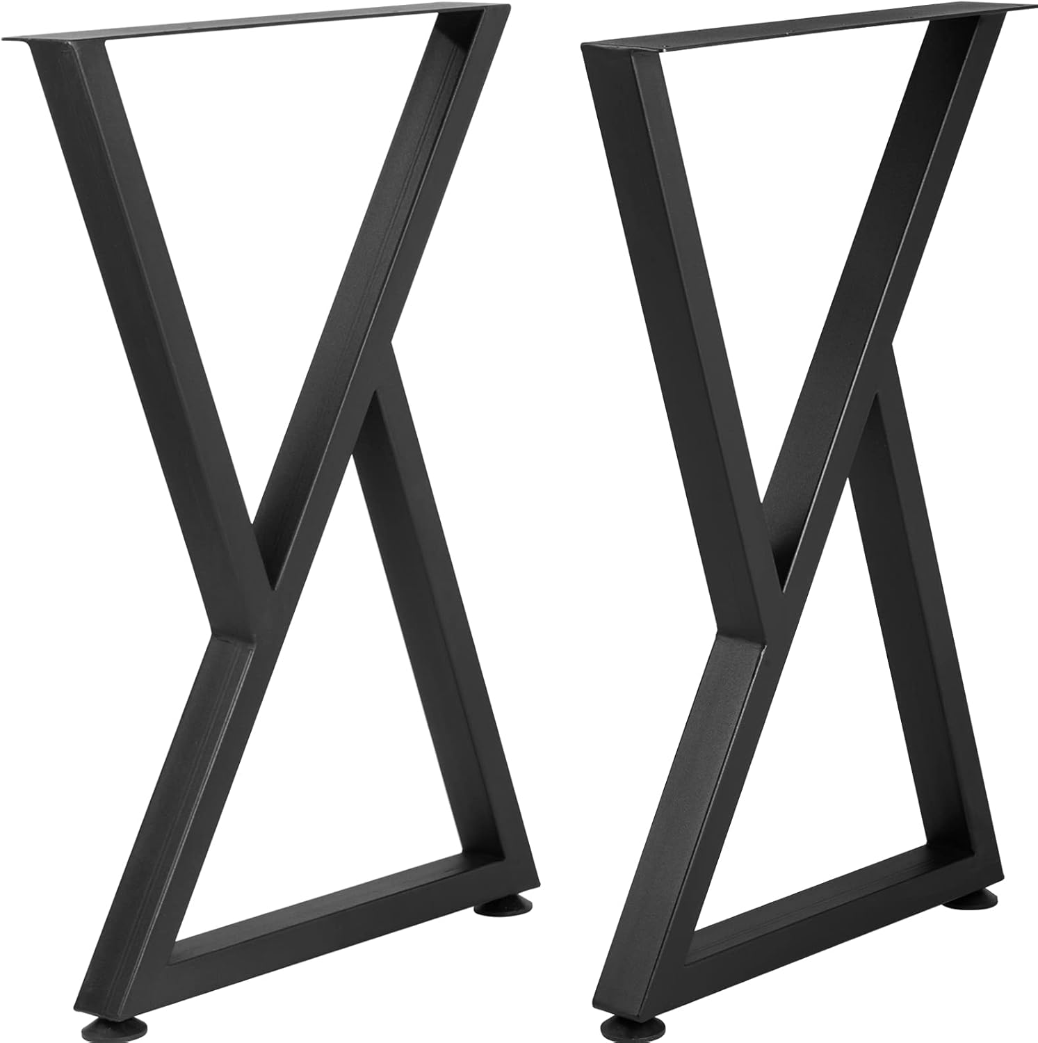 Buy VEVOR Metal Table Legs, 28x18 inch Desk Legs, Set of 2, Heavy Duty Bench Legs, Z Shape Metal