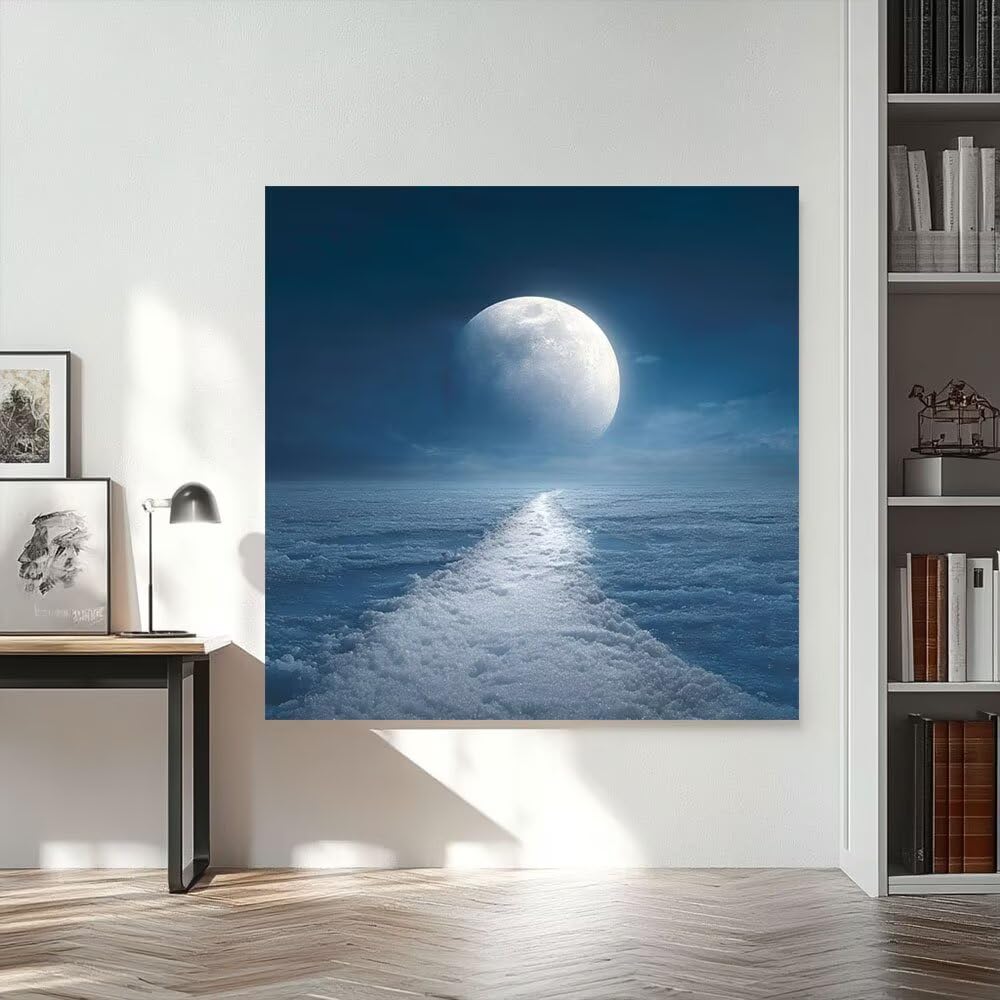 Malowanie według numerów dorosłych, abstrakcja planetarna, DIY Painting by Numbers Początkujący zestawy, Obrazy do malowania według numerów Farby akrylowe z pędzlami, dekoracja 90x90cm bez ramki WJY7