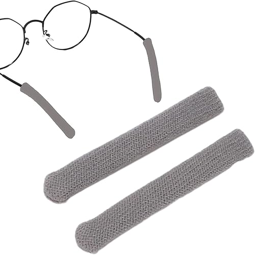 Coussinets d'oreille pour lunettes en tricot, coussinets élastiques antidérapant