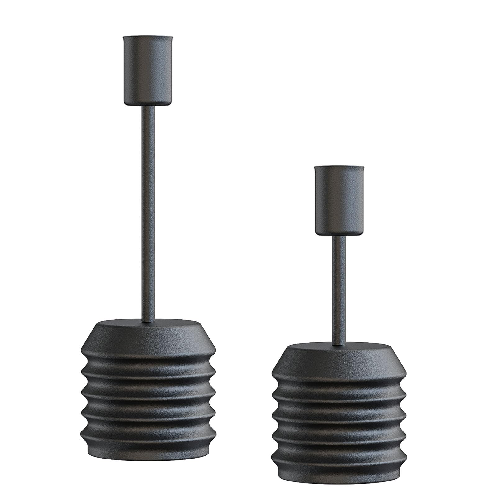 smtyle Halloween Antique Candle Holder Black Candlestick Holders for Taper Candles Set of 2 Candelabra with Iron-0.9" Diameter Candlestick Ideal for Table Centerpiece