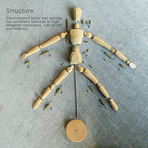 Image of deziine 20 cm Wooden Human Art Drawing Flexible Joints Mannequin Manikins Figures Doll Model for Artists Sketch Charcoal Home Desk Decoration Children Toys