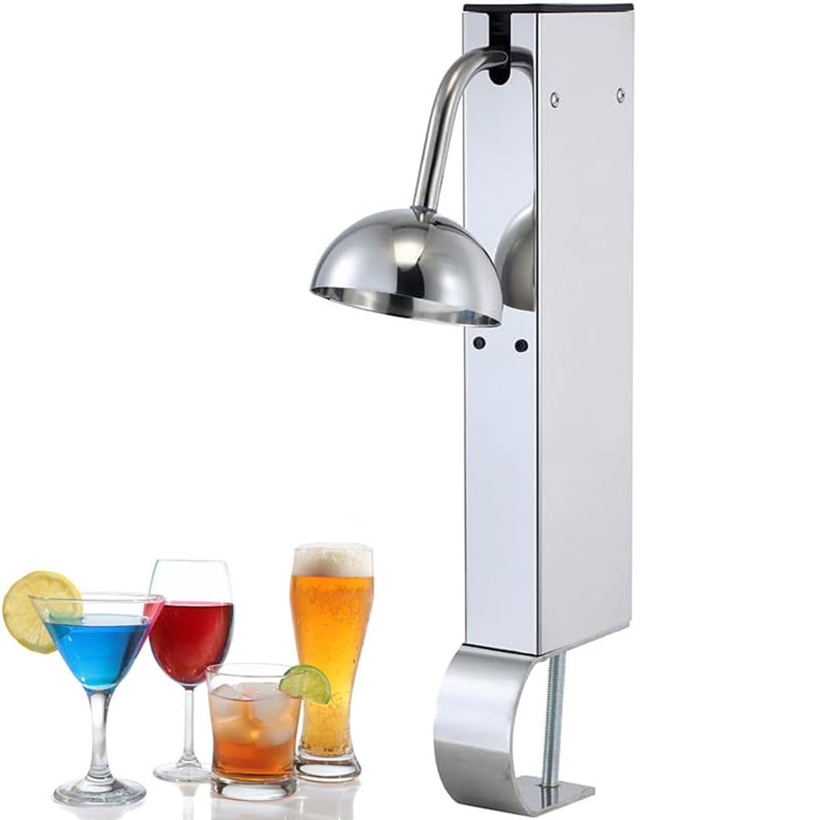 JXYQ Commercial Glass Frosters Chiller, 8 Seconds/Cup Stainless Steel CO₂ Wine Glass Froster for Cups and Glasses, -25℃ Instant Drink Chiller for Cocktail Glass, Bars, Restaurants, Cocktail, Beer