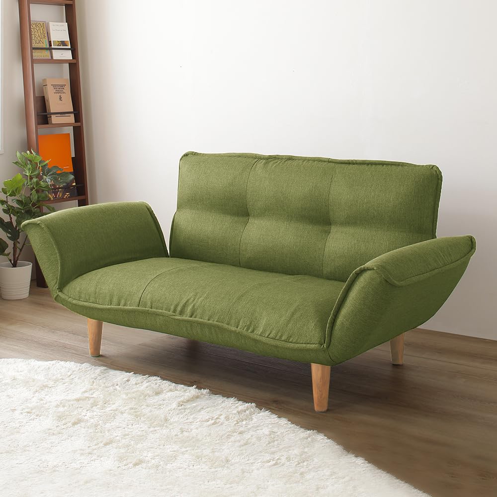 Amazon｜ソファー 2人掛け カウチソファー リクライニング グリーン