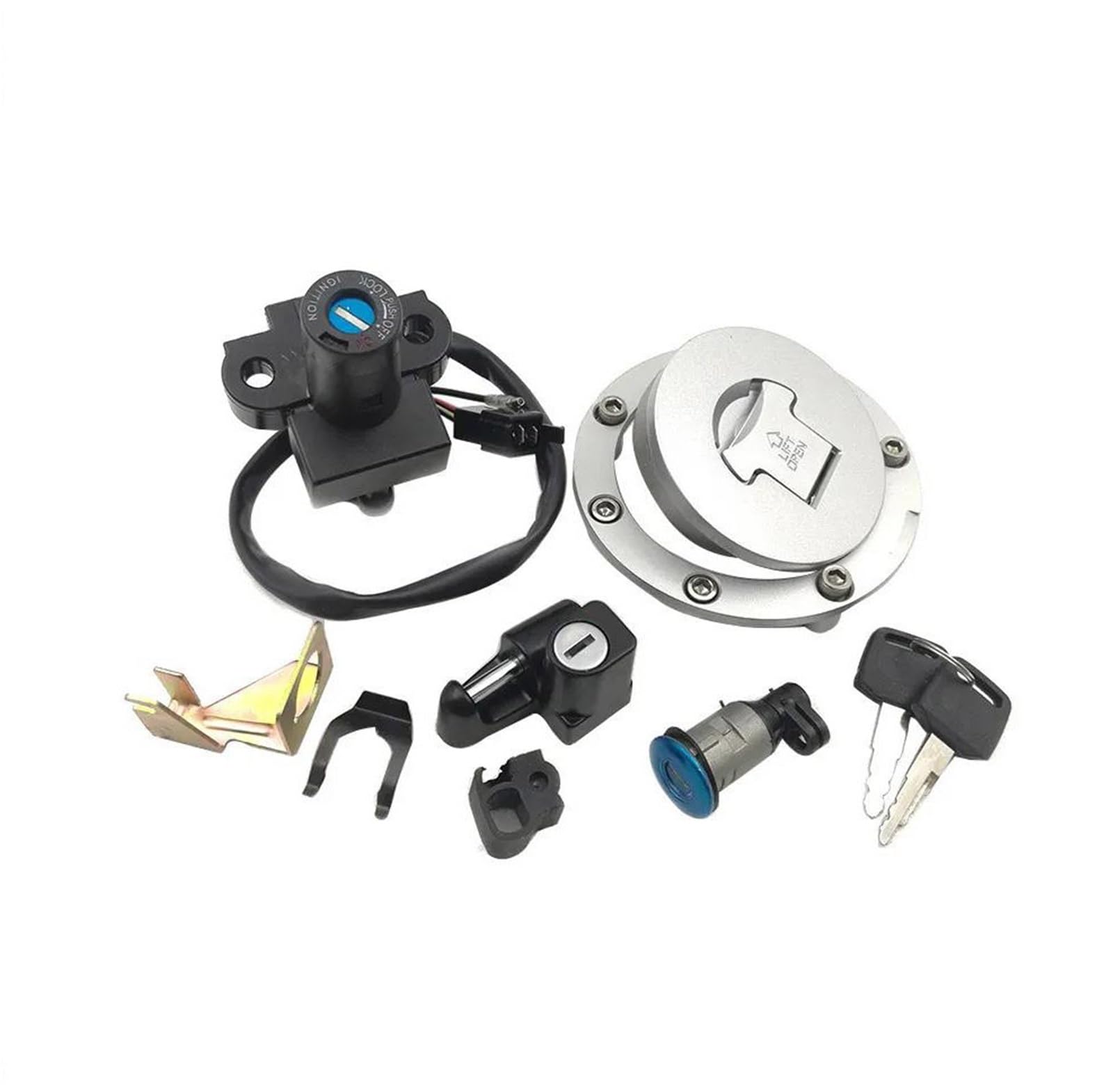 Kit serrure moto CB400 et couvercle de reservoir carburant avec cles pour VT250 1992-1998