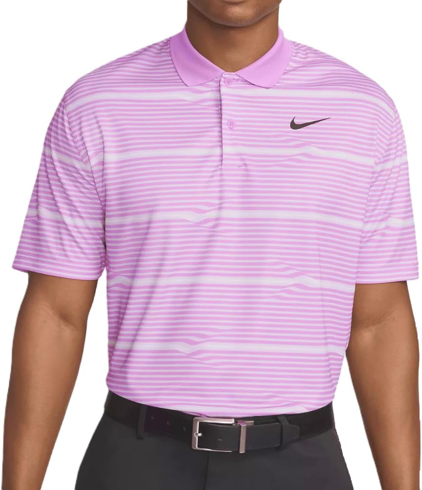 Nike Men's Dri-FIT Victory Golf Polo Fuchsia | Black (Ripple) X-Large - Image 3