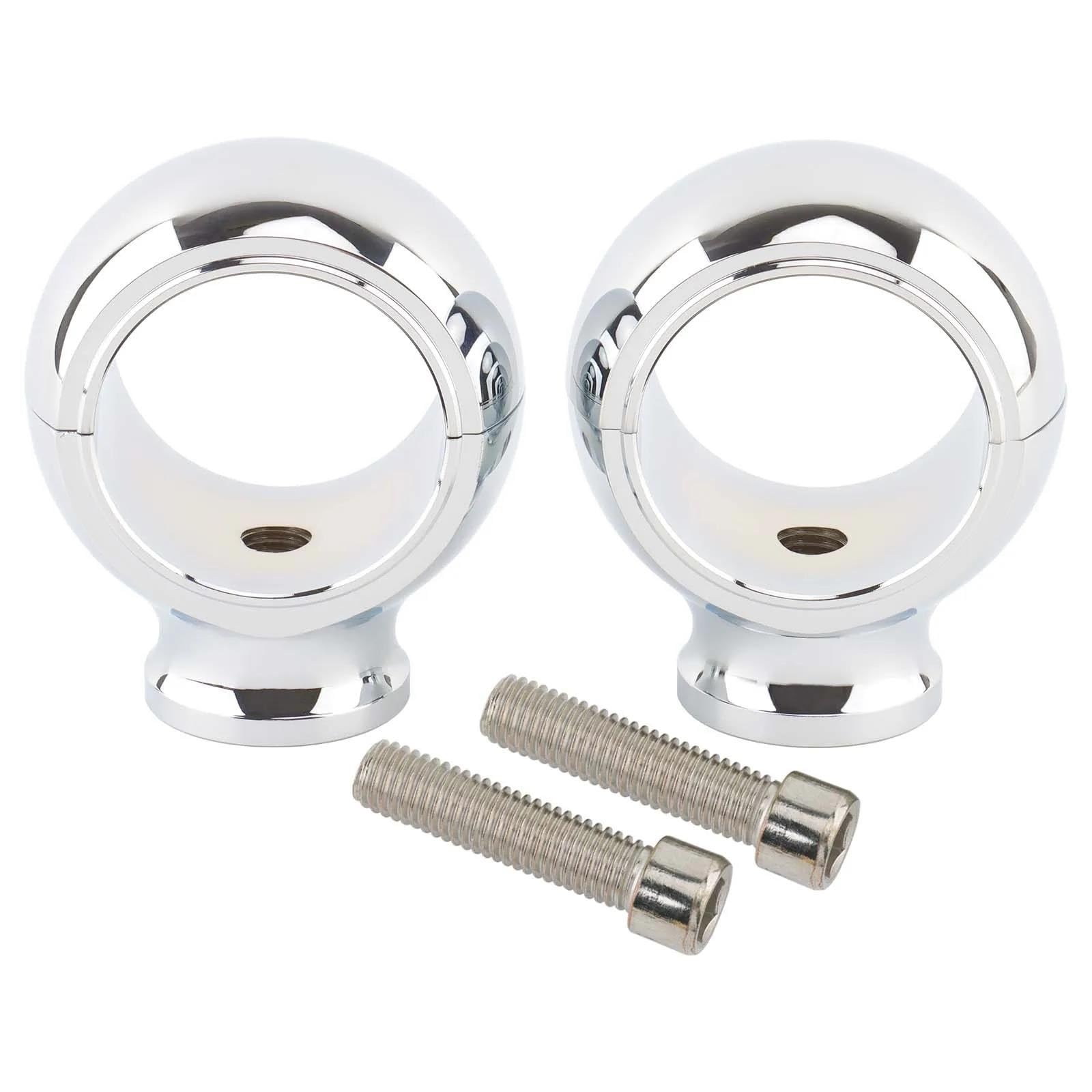 Elevadores Manillar Motocicleta para Manillares 2" (50,8 Mm) con Soportes Barra Desmontables Elevador Manillar Motocicleta Elevador Manillares Moto(Chrome)