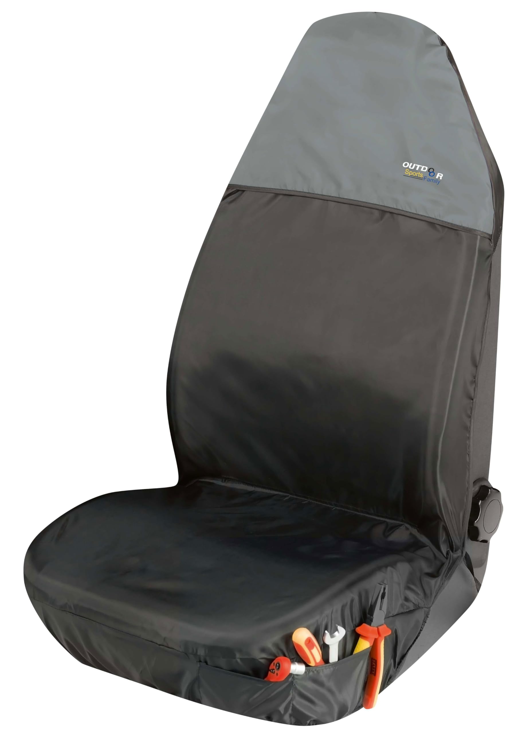 Housse de siège robuste WALSER 12067 lavable et résistante grise - 8