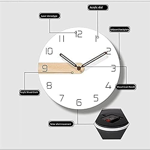 Miniatura 5 de Kitchen Clocks Wall Large Wall Clocks 3D Minimalist Acrylic Wall Clock Modern Design Fork Laser Engraved Wood Needle Reloj Pared Clocks Living Room