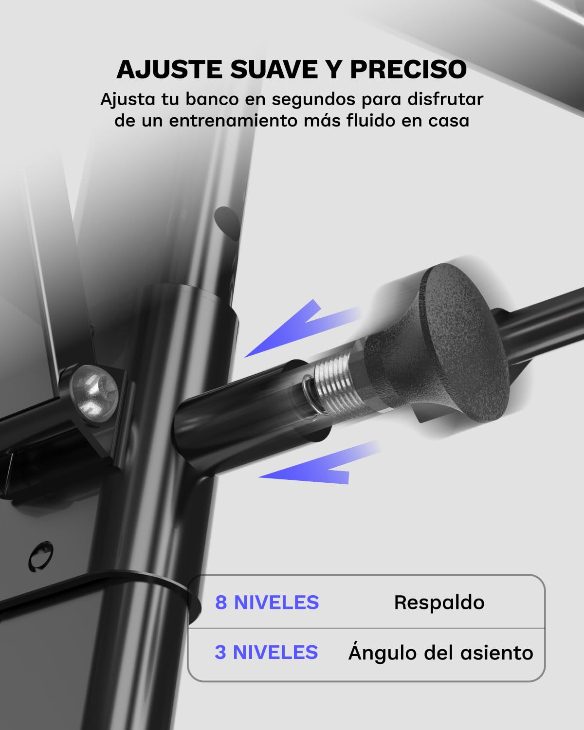 AIRHOP Banco de Musculación Banco de Press de Banca Ajustable Mejorado, Banco Ejercicio para Entrenamiento Completo del Cuerpo, Plegable y Ahorro de Espacio, Adecuado para Home Gym y Estudios Fitness