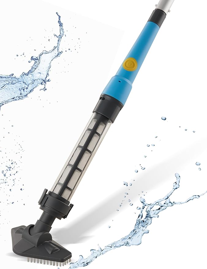 Efurden Rechargeable Stick Pool Vacuum, Cordless Pool Cleaner Vacuum Perfect for