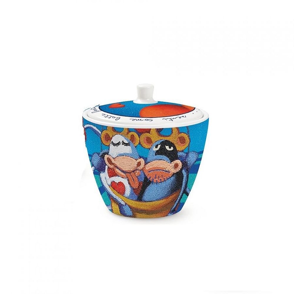 Egan PCS41/19 Sugar Bowl, Heart Design, Porcelain, Multicoloured